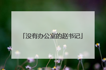 没有办公室的赵书记