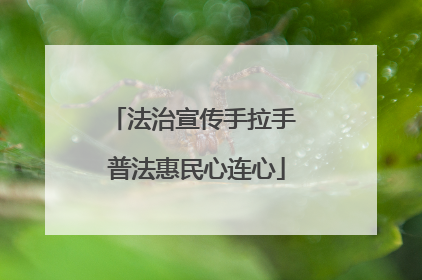 法治宣传手拉手 普法惠民心连心