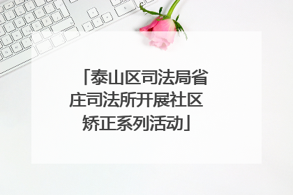 泰山区司法局省庄司法所开展社区矫正系列活动