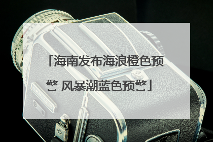海南发布海浪橙色预警 风暴潮蓝色预警