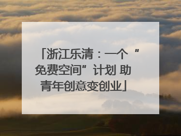 浙江乐清：一个“免费空间”计划 助青年创意变创业