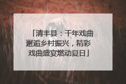 清丰县：千年戏曲邂逅乡村振兴，精彩戏曲盛宴燃动夏日