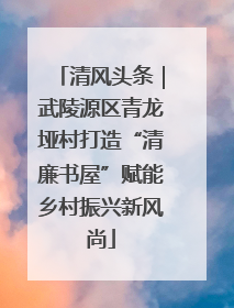 清风头条｜武陵源区青龙垭村打造“清廉书屋”赋能乡村振兴新风尚
