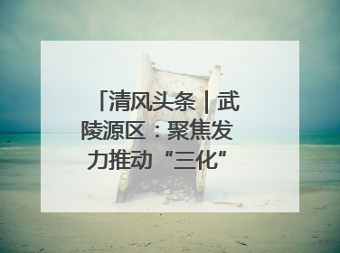 清风头条｜武陵源区：聚焦发力推动“三化”建设年行动