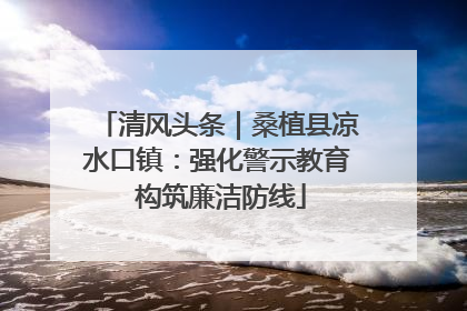 清风头条｜桑植县凉水口镇：强化警示教育 构筑廉洁防线
