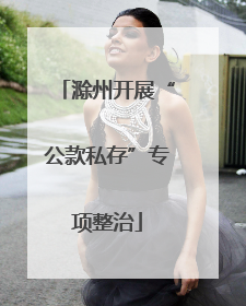 滁州开展“公款私存”专项整治