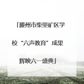 滕州市柴里矿区学校“六声教育”成果辉映六一盛典