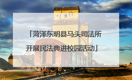 菏泽东明县马头司法所开展民法典进校园活动