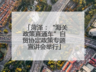菏泽：“海关政策直通车”自贸协定政策专题宣讲会举行