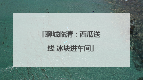 聊城临清：西瓜送一线 冰块进车间