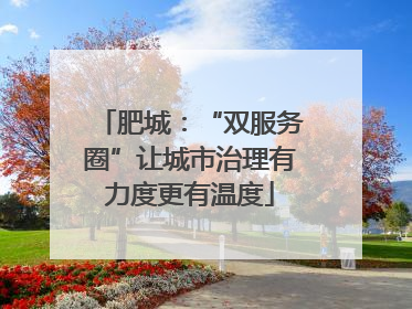 肥城：“双服务圈”让城市治理有力度更有温度