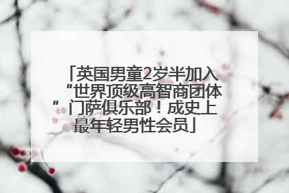 英国男童2岁半加入“世界顶级高智商团体”门萨俱乐部！成史上最年轻男性会员
