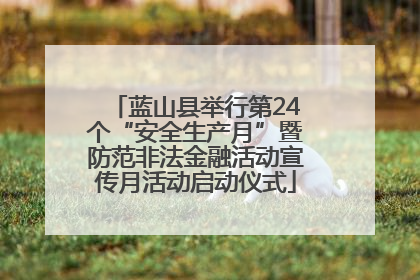 蓝山县举行第24个“安全生产月”暨防范非法金融活动宣传月活动启动仪式
