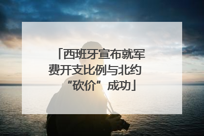 西班牙宣布就军费开支比例与北约“砍价”成功