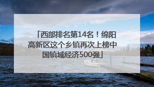 西部排名第14名！绵阳高新区这个乡镇再次上榜中国镇域经济500强