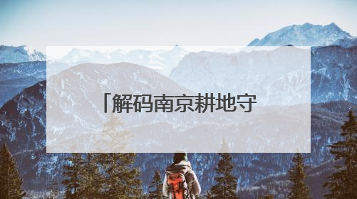 解码南京耕地守护：一码管田有方 沃土搬迁有道