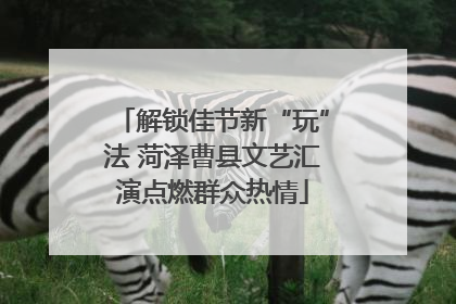 解锁佳节新“玩”法 菏泽曹县文艺汇演点燃群众热情