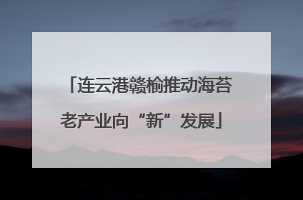 连云港赣榆推动海苔老产业向“新”发展