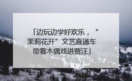 边玩边学好欢乐，“茉莉花开”文艺直通车带着木偶戏进贾汪