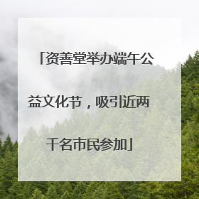 资善堂举办端午公益文化节，吸引近两千名市民参加