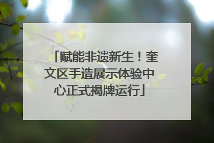 赋能非遗新生！奎文区手造展示体验中心正式揭牌运行