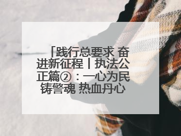 践行总要求 奋进新征程丨执法公正篇②：一心为民铸警魂 热血丹心守平安