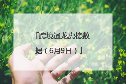 跨境通龙虎榜数据（6月9日）