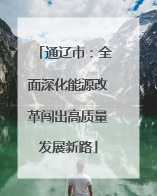 通辽市：全面深化能源改革闯出高质量发展新路