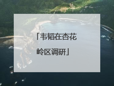 韦韬在杏花岭区调研