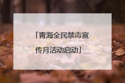 青海全民禁毒宣传月活动启动