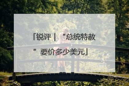 锐评｜“总统特赦”要价多少美元
