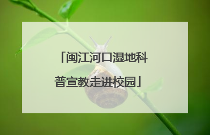 闽江河口湿地科普宣教走进校园