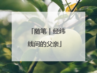 随笔｜经纬线间的父亲