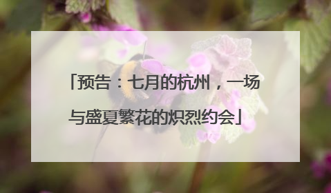 预告：七月的杭州，一场与盛夏繁花的炽烈约会