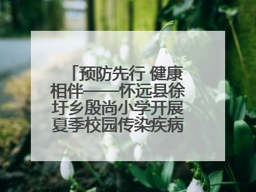 预防先行 健康相伴——怀远县徐圩乡殷尚小学开展夏季校园传染疾病防控主题活动