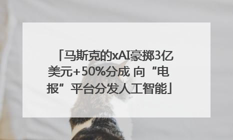 马斯克的xAI豪掷3亿美元+50%分成 向“电报”平台分发人工智能