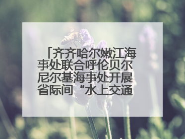 齐齐哈尔嫩江海事处联合呼伦贝尔尼尔基海事处开展省际间“水上交通安全知识进校园”活动