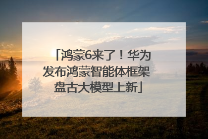 鸿蒙6来了！华为发布鸿蒙智能体框架 盘古大模型上新