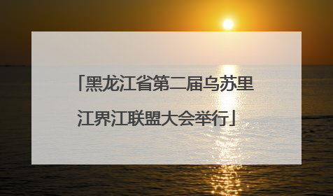 黑龙江省第二届乌苏里江界江联盟大会举行
