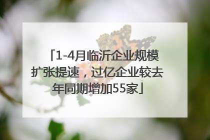 1-4月临沂企业规模扩张提速，过亿企业较去年同期增加55家