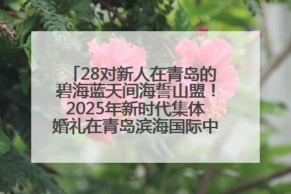 28对新人在青岛的碧海蓝天间海誓山盟！2025年新时代集体婚礼在青岛滨海国际中心文明实践广场举行