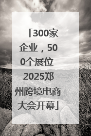 300家企业，500个展位 2025郑州跨境电商大会开幕