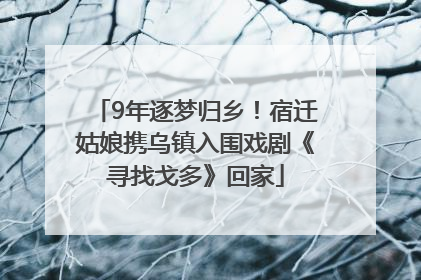 9年逐梦归乡！宿迁姑娘携乌镇入围戏剧《寻找戈多》回家