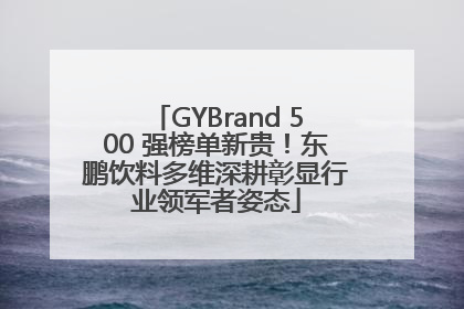 GYBrand 500 强榜单新贵！东鹏饮料多维深耕彰显行业领军者姿态