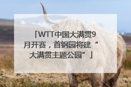 WTT中国大满贯9月开赛，首钢园将建“大满贯主题公园”